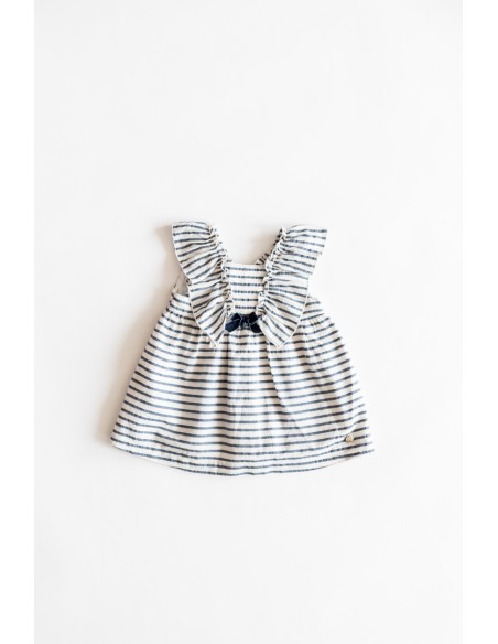 vestido rayas azul oscuras