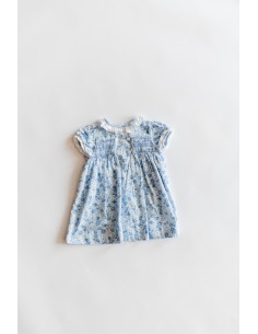 vestido flores azules y celestes