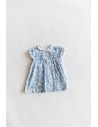 vestido flores azules y celestes