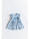 vestido blanco flores azules