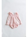 vestido rosado con florcitas