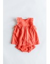 vestido rosa salmon