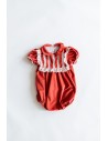 romper gamuza rojo