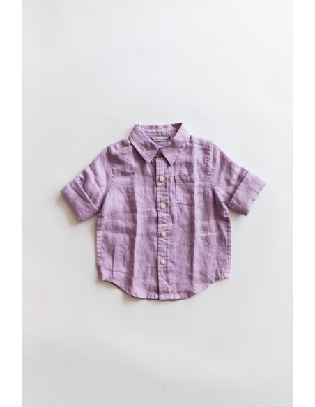 camisa lila lino