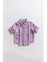camisa lila lino
