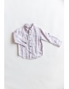 camisa lino lila
