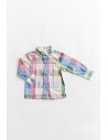 camisa cuadros violetas amarillo verde