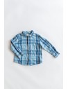camisa cuadros azules y celestes