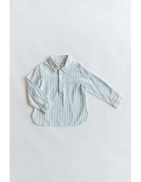 camisa rayas verde agua