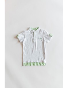 camiseta blanca logo verde