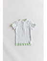 camiseta blanca logo verde