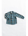camisa verde rayas cafes