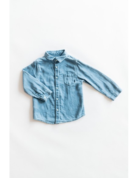 camisa jean celeste