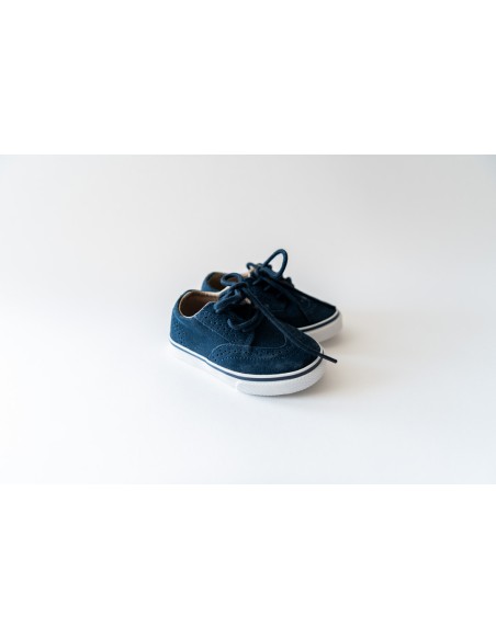 zapatos azules de gamuza