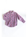 camisa cuadros fucsia y azul