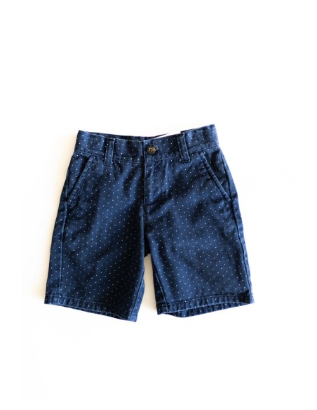 short azul con puntitos