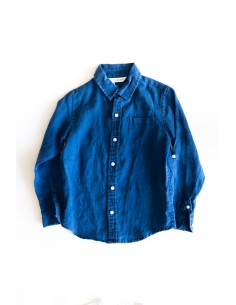 camisa manga larga azul