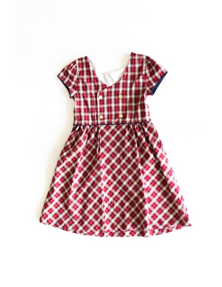 vestido rombos rojos