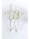 set beige con blanco