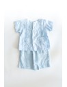 set short y camiseta celeste