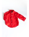 camisa roja lino