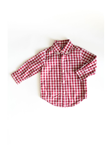 camisa cuadros rojos con blancos