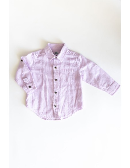 camisa manga larga lila