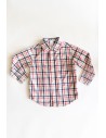 camisa cuadros verde agua, rosa, azul