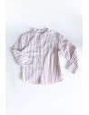 camisa blanca rayas concho de vino