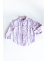 camisa lino violeta