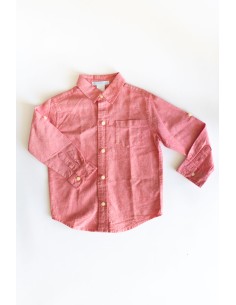 camisa lino roja