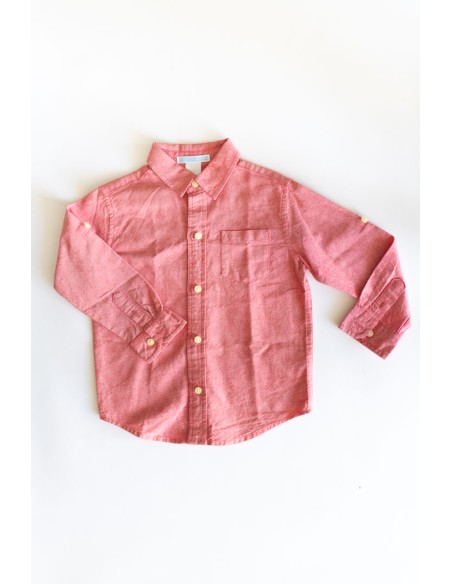 camisa lino roja