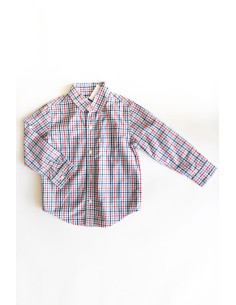 camisa rayas azules celestes y rojas