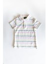 camiseta tipo polo rayas amarillas verdes y rosadas