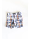 short cuadros azules con naranja