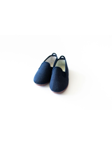 zapatos tela azules