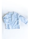 camisa manga larga celeste