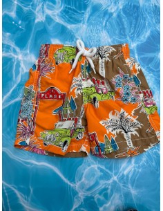 pantalon de baño naranja