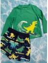 set pantalon de bano y camiseta de agua dinosaurios