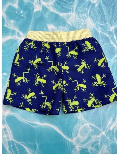 pantalon de bano azul de ranas