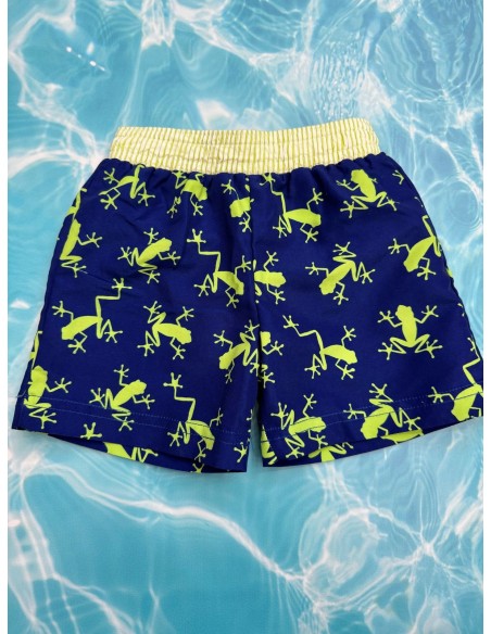 pantalon de bano azul de ranas