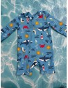 pantalon de bano entero  azul con animalitos