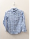camisa cuadros celestes y blancos
