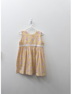 vestido flores amarillas y fucsias