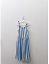vestido rayas celestes y blancas