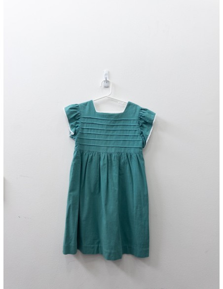 vestido lino turquesa