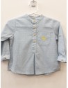 camisa cuadritos celestes y blancos