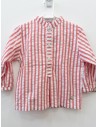 camisa blanca rayas rojas