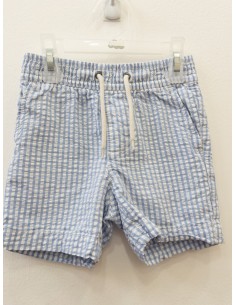 short cuadros celestes y blancos