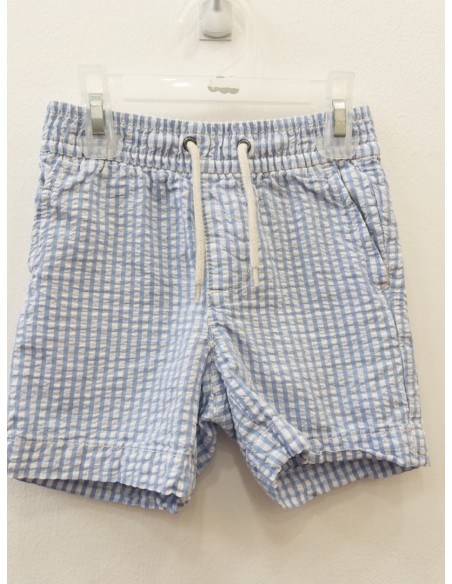 short cuadros celestes y blancos